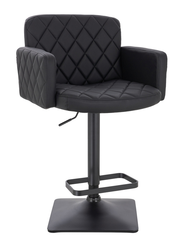 HC802KW Fekete Modern Műbőr Szék Fekete lábbal