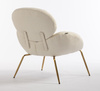 HR2045 Krémszínű modern boucle szék arany lábbal