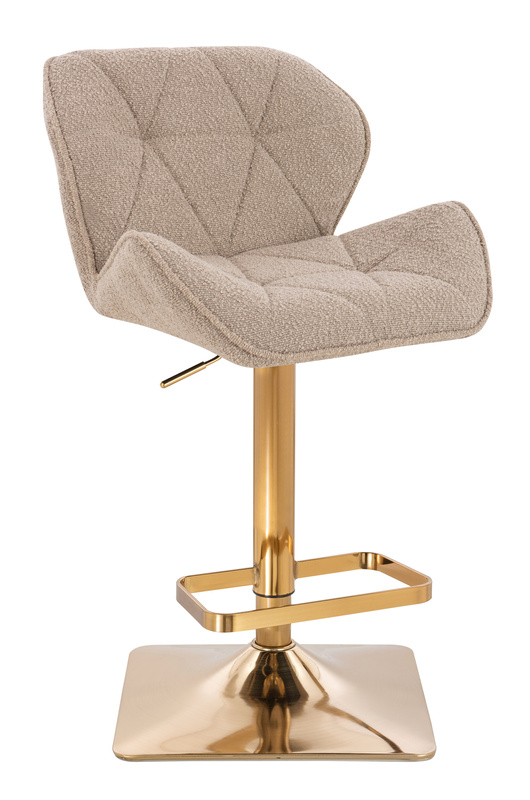 HR111KW Latte modern boucle szék arany lábbal