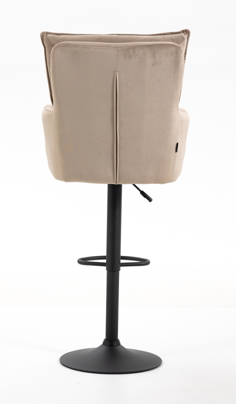 HR250W Latte modern velúr szék fekete lábbal