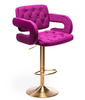 HR8403W Fukszia modern velúr szék arany lábbal