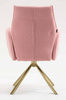 HR280 CSILLAGLÁB Púder Rózsaszín modern boucle szék arany lábbal