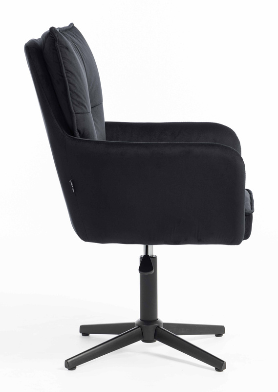 HR250CROSS Fekete modern velúr szék fekete lábbal