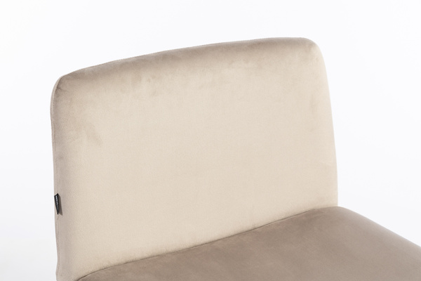 HR150 CSILLAGLÁB Latte Modern Velúr Szék Fekete lábbal