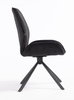 HR350 CSILLAGLÁB Fekete modern velúr szék fekete lábbal
