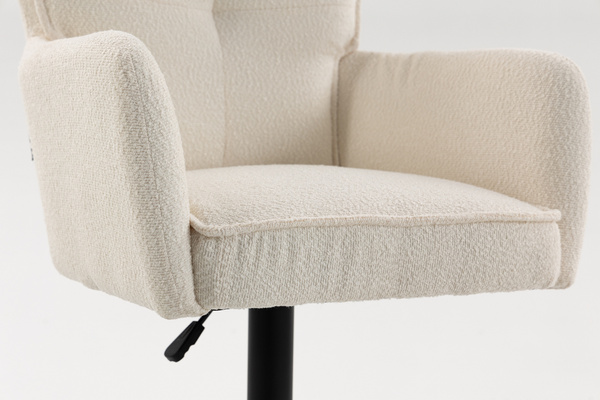 HR250W Krémszínű Bárány Szék Fekete Lábbal