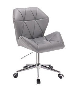 HR212K ZIC-ZAC Szürke modern műbőr szék krómozott lábbal
