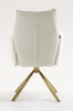 HR280 CSILLAGLÁB Krémszínű modern boucle szék arany lábbal
