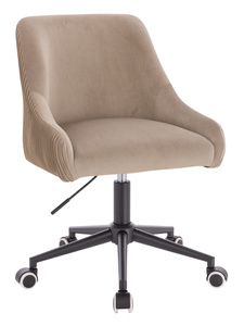 HR920K Latte Modern Velúr Szék Fekete lábbal