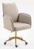 HR280K Latte modern boucle szék arany lábbal