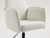 HR280K Krémszínű modern boucle szék fekete lábbal