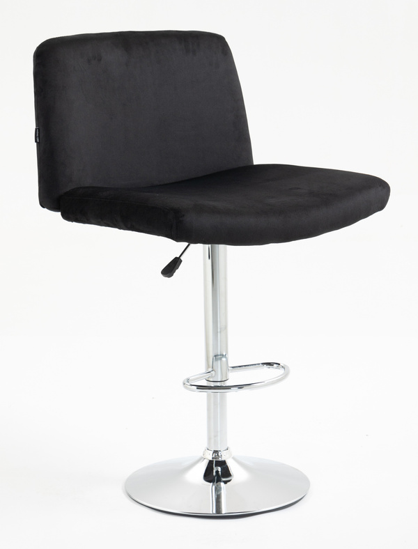 HR150W Fekete Modern Velúr Szék Krómozott lábbal