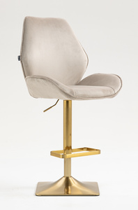 HR350KW Latte modern velúr szék arany lábbal
