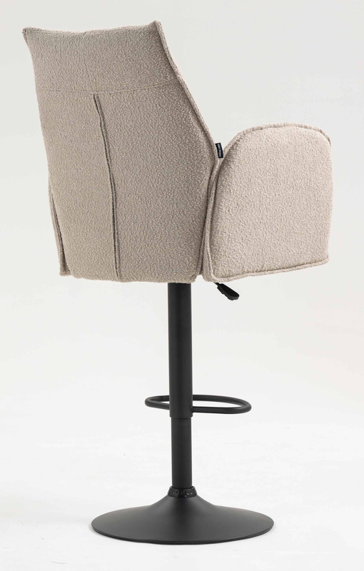 HR280W Latte modern boucle szék fekete lábbal