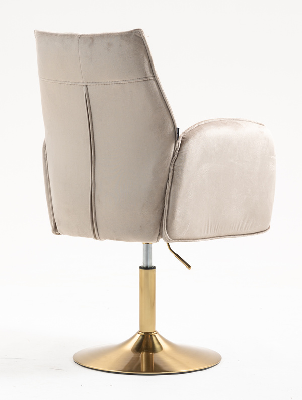 HR280N Latte Modern Velúr Szék Arany lábbal