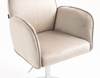 HR280N Latte Modern Velúr Szék Krómozott lábbal