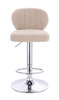 HR193W Latte modern boucle szék krómozott lábbal