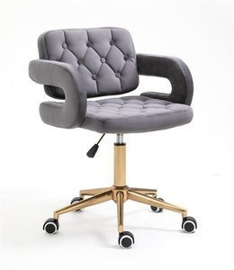 HR8403K Grafit modern velúr szék arany lábbal