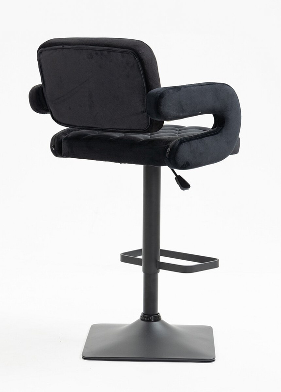 HR8403KW Fekete modern velúr szék fekete lábbal