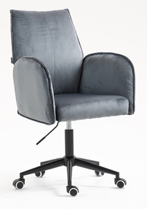 HR280K Grafit Modern Velúr Szék Fekete lábbal