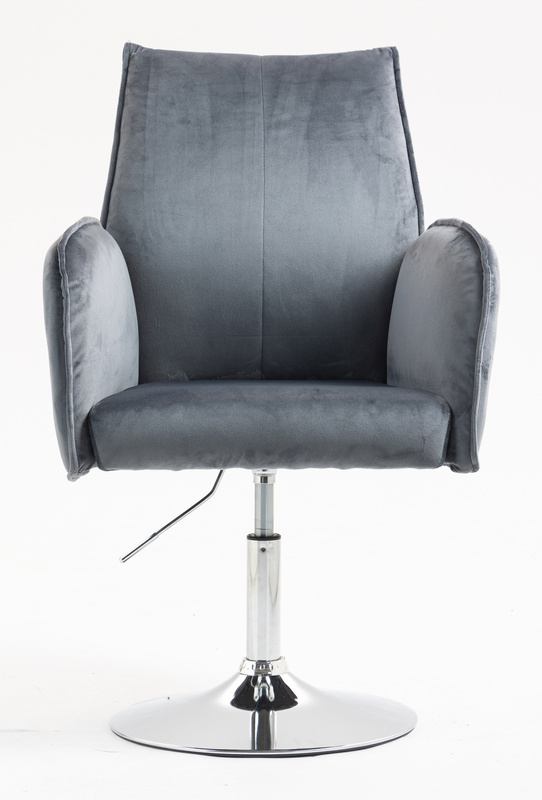HR280N Grafit Modern Velúr Szék Krómozott lábbal