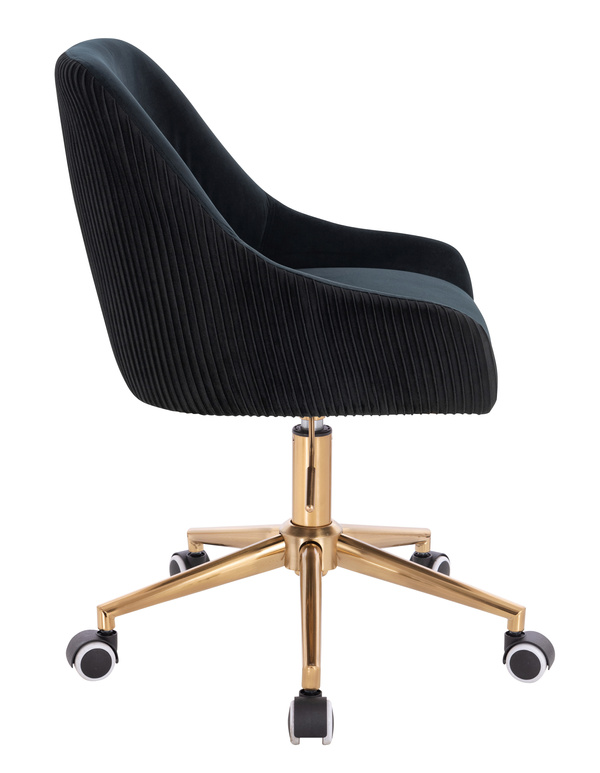 HR920K Fekete Modern Velúr Szék Arany lábbal