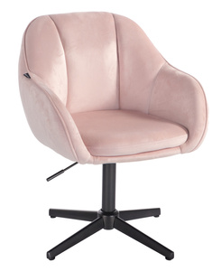 HR2055CROSS Púder Rózsaszín Modern Velúr Szék Fekete lábbal