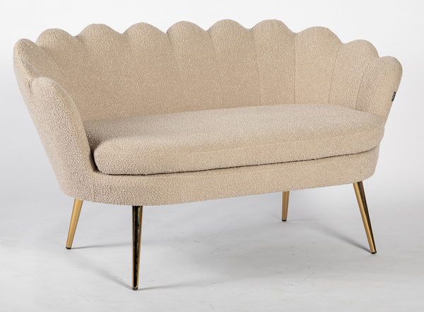 FREY Latte modern boucle kanapé arany lábbal