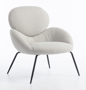 HR2045 Szürke modern boucle szék fekete lábbal