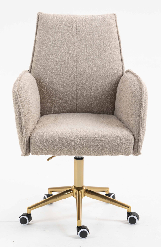 HR280K Latte modern boucle szék arany lábbal