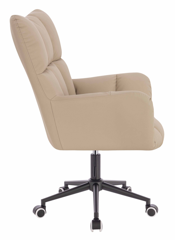 HR650K Krémszínű Műbőr Premium Soft szék fekete lábbal