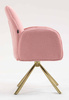 HR280 CSILLAGLÁB Púder Rózsaszín modern boucle szék arany lábbal