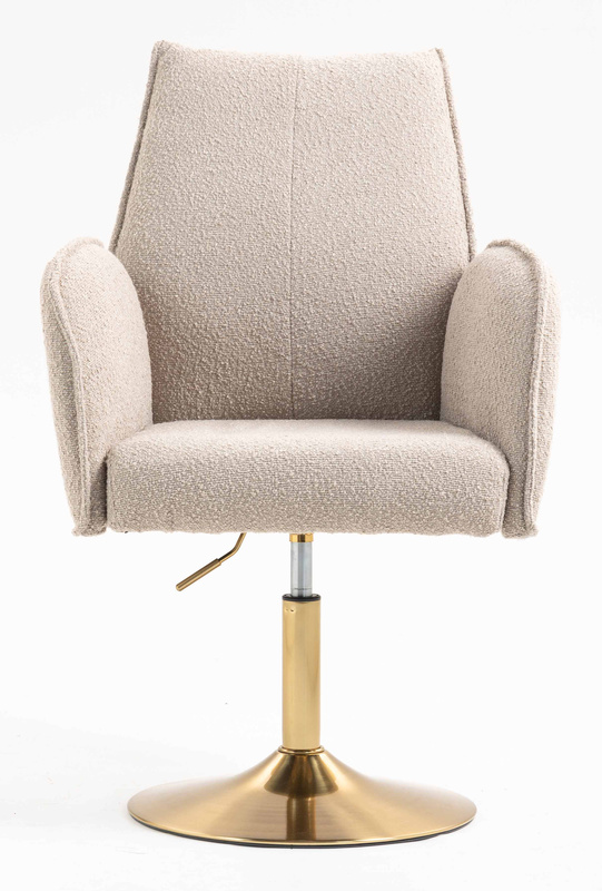 HR280N Latte modern boucle szék arany lábbal