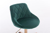 HR1054CROSS Sötétzöld modern velúr szék arany lábbal