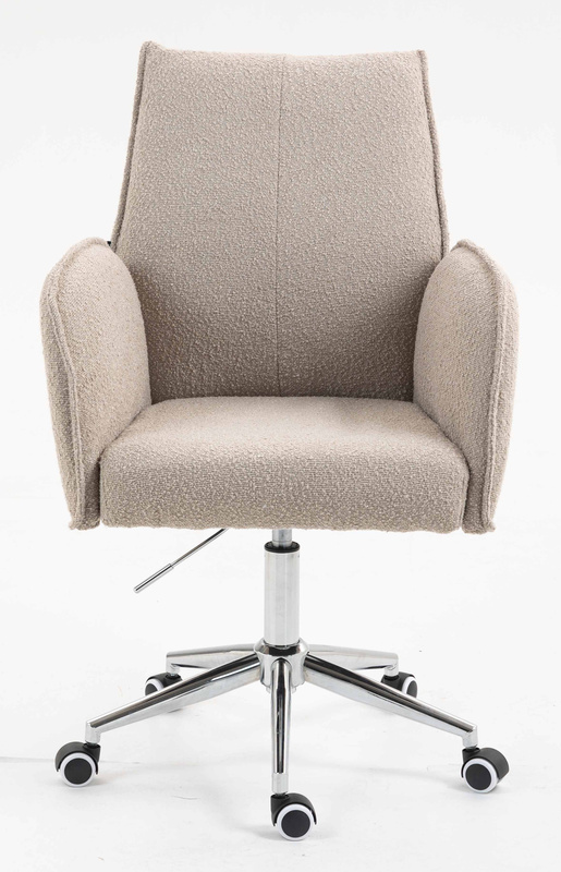 HR280K Latte modern boucle szék krómozott lábbal