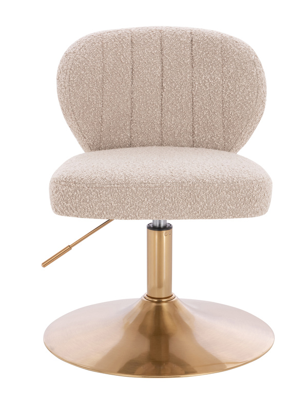 HR193N Latte modern boucle  szék arany lábbal