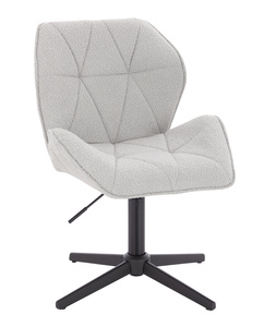 HR212CROSS Szürke modern boucle szék fekete lábbal