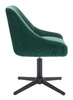 HR920CROSS Sötétzöld Modern Velúr Szék Fekete lábbal