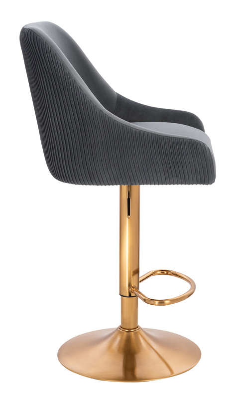 HR920W Grafit Modern Velúr Szék Arany lábbal