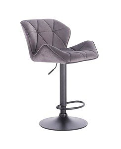 HR111W Grafit modern velúr szék fekete lábbal