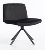 HR150 CSILLAGLÁB Fekete Modern Velúr Szék Fekete lábbal