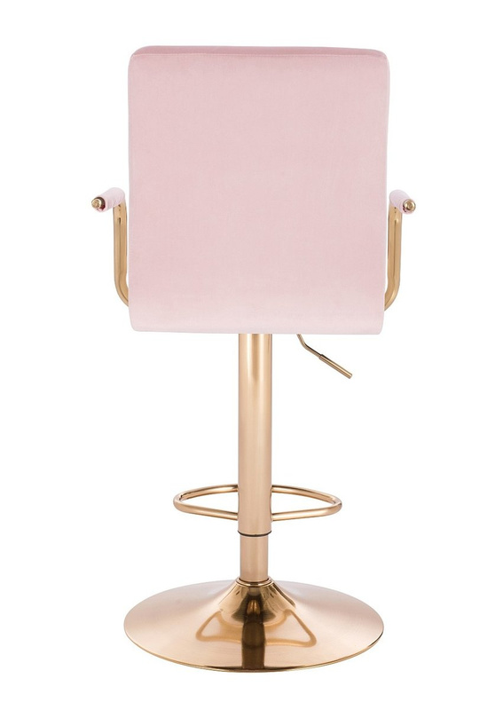 HC1015WP Rózsaszín modern velúr szék arany lábbal