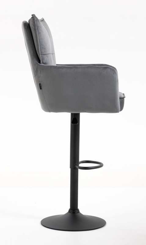 HR250W Grafit modern velúr szék fekete lábbal