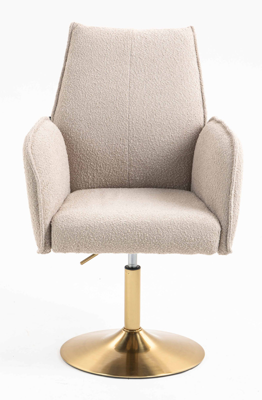 HR280N Latte modern boucle szék arany lábbal