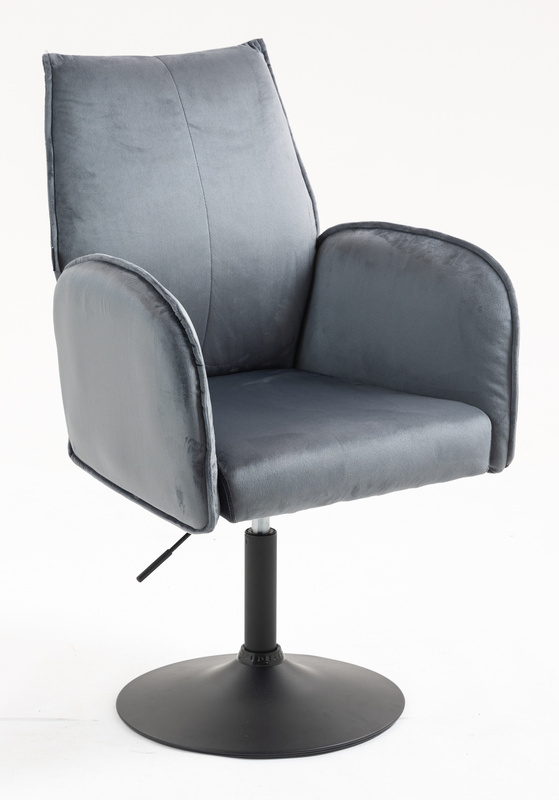 HR280N Grafit Modern Velúr Szék Fekete lábbal