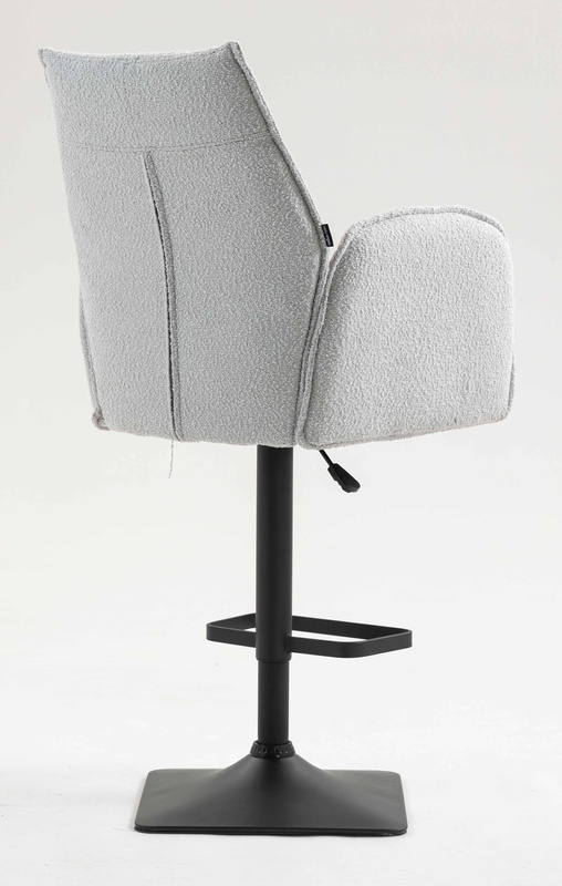 HR280KW Szürke modern boucle szék fekete lábbal
