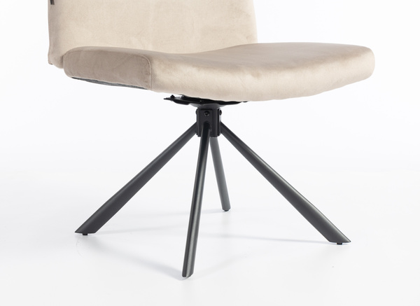 HR150 CSILLAGLÁB Latte Modern Velúr Szék Fekete lábbal