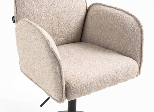 HR280N Latte modern boucle szék fekete lábbal