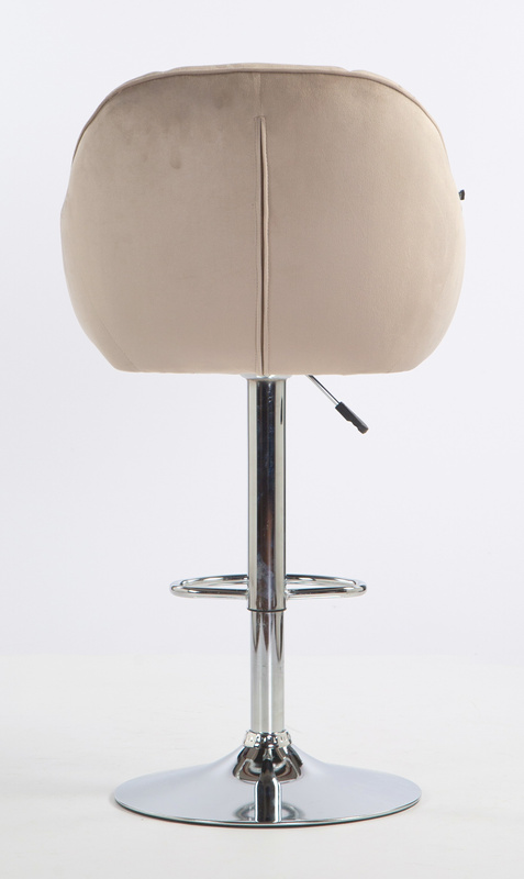 HR2055W Latte Modern Velúr Szék Krómozott lábbal