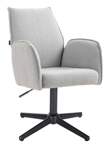 HR280CROSS Szürke modern boucle szék fekete lábbal